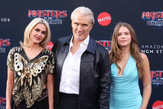 Masters Of The Universe Premiere HOLLYWOOD, CALIFORNIA - MAY 18: Emma Krokdal, Dolph Lundgren and Greta Lundgren at the Los Angeles Premiere of Amazon MGM Studios Masters Of The Universe at TCL Chinese Theatre on May 18, 2026 in Hollywood, California.Credit:AdMedia EDITORIAL USE ONLY  Copyright: xx AdMediax admphotostwo990168