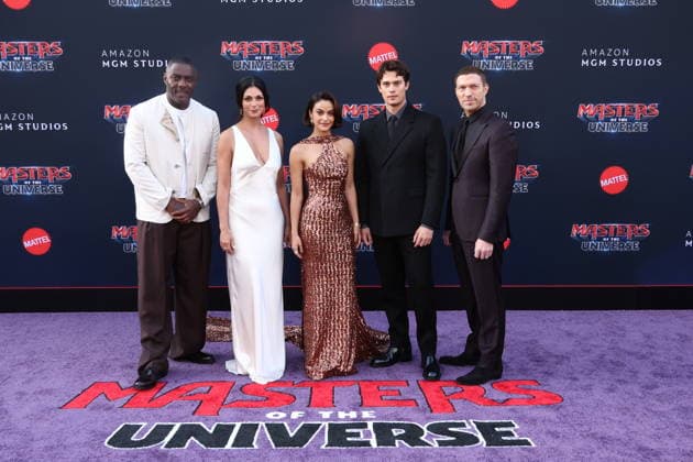 Masters Of The Universe Premiere HOLLYWOOD, CALIFORNIA - MAY 18: Morena Baccarin, Camila Mendes, Nicholas Galitzine, Travis Knight and Idris Elba at the Los Angeles Premiere of Amazon MGM Studios Masters Of The Universe at TCL Chinese Theatre on May 18, 2026 in Hollywood, California.Credit:AdMedia EDITORIAL USE ONLY  Copyright: xx AdMediax admphotostwo990209