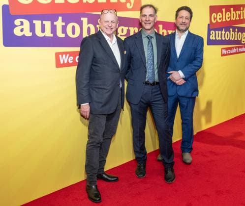 May 18, 2026, Bronx, New York, USA: Douglas Denoff, Angelo Fraboni and Eric Falkenstein attend opening night of Celebrity Autobiography at Shubert Theatre in New York, NY on May 18, 2026. Bronx USA  - ZUMAr339 20260518_znp_r339_020 Copyright: xLevxRadinx