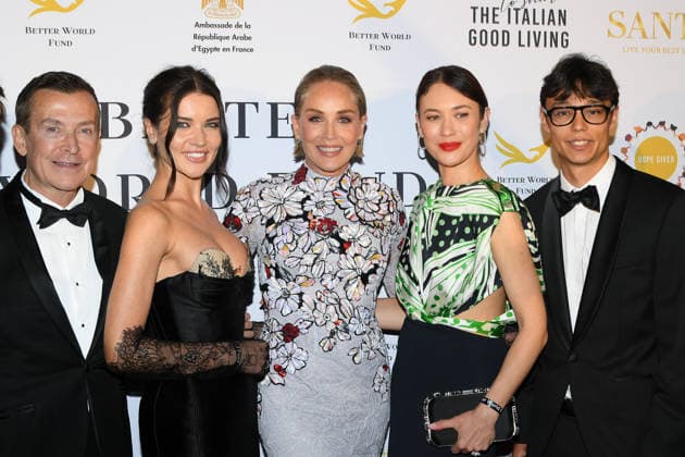 Cannes - Better World Fund Party Guest, Manuel Collas de La Roche, guest, Sharon Stone, Olga Kurylenko, Jules Errard and guest attend The Better World Fund Gala Cannes 2026 on May 18, 2026 in Cannes, France. Photo by Lionel Urman ABACAPRESS.COM Cannes France  Copyright: xUrmanxLionel ABACAx