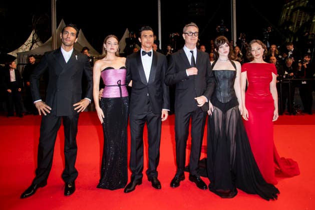 79th Cannes Film Festival Exits after the screening of the movie -Her private hell- Palais des Festivals - Cannes, France Diego Calva;Kristine Froseth;Charles Melton;Nicolas Winding Refn;Sophie Thatcher;Havan Rose Liu 79th Cannes Film Festival Red carpet of the movie -Her private hell- Palais des Festivals - Cannes, France 18th May 2026 SGPItalia id 134688_085 *Not Exclusive  Copyright: xSGPx