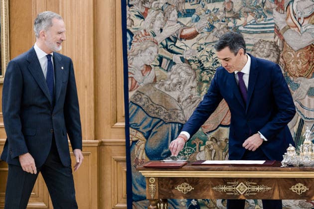 The King sanctions the reform of Article 69, Section 3 of the Constitution i d King Felipe VI and the President of the Government, Pedro Sánchez, during the act of sanction of the reform of Article 69, Section 3 of the Spanish Constitution, at the Zarzuela Palace, on May 19, 2026, in Madrid Spain The reform of Article 69, Section 3 of the Spanish Constitution will allow the island of Formentera to elect its own senator, independently of the one elected by the island of Eivissa 19 MAY 2026 Carlos Lujá Madrid Madrid Madrid Spain Copyright: xCarlosxLujanx 7533361