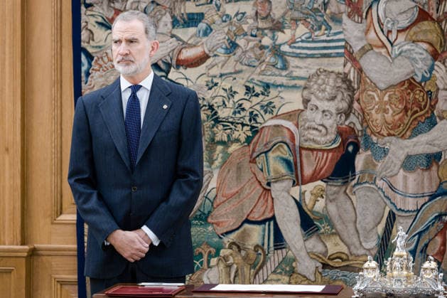 The King approves the reform of Article 69, Section 3 of the Constitution King Felipe VI during the act of approval of the reform of Article 69, Section 3 of the Spanish Constitution, at the Zarzuela Palace, on May 19, 2026, in Madrid Spain The reform of Article 69, Section 3 of the Spanish Constitution will allow the island of Formentera to elect its own senator, independently of the senator elected by the island of Eivissa 19 MAY 2026 Carlos Lujá Madrid Madrid Madrid Spain  Copyright: xCarlosxLujanx 7533387