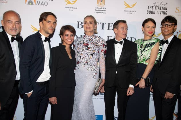 79ème Festival International du Film de Cannes Soirée Better World Fund Gala Gilles Muzas, Najat Vallaud Belkacem, Sharon Stone, Manuel Collas de La Roche, Olga Kurylenko, Jules Errard attend The Better World Fund Gala Cannes 2026 on May 18, 2026 in Cannes, France 456373 2026 05 18  Copyright: xL.Urmanx xStarfacex STAR_456373_022