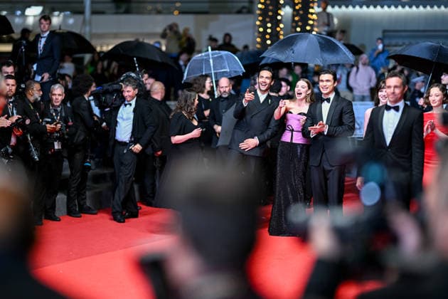 79ème Festival International du Film de Cannes Montée des marches du film Her Private Hell 79th International Cannes Film Festival Red Carpet for Her Private Hell movie 456380 2026 05 18 Cannes France Froseth, Kristine Melton, Charles Calva, Diego  Copyright: xEstellexCarlierx xStarfacex STAR_456380_013