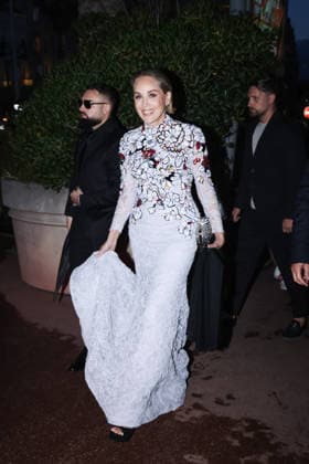 IPA84855537 - Cannes, 79th Cannes Film Festival 2026 - Arrivals at the Better World Fund Gala 2026 during Cannes Film Festival 79. Pictured: Sharon Stone walks along the Croisette.  Copyright: xAlessandroxBremecx xx 84855537