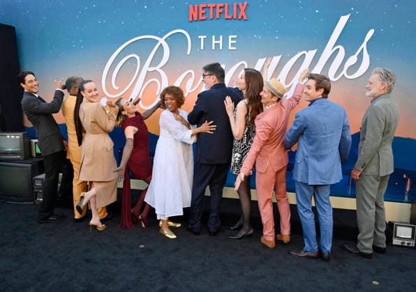 (L-R) Cast members Carlos Miranda, Clarke Peters, Jena Malone, Alice Kremelberg, Alfre Woodard, Alfred Molina, Geena Davis, Denis O Hare, Seth Numrich and Bill Pullman attend the premiere of Netflix s TV series The Boroughs at the Egyptian Theatre in the Hollywood section of Los Angeles on Monday, May 18, 2026. Storyline: In a seemingly picturesque retirement community, a group of unlikely heroes must band together to stop an otherworldly threat from stealing the one thing they don t have - time.  LAP2026051869 JIMxRUYMEN