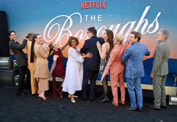 (L-R) Cast members Carlos Miranda, Clarke Peters, Jena Malone, Alice Kremelberg, Alfre Woodard, Alfred Molina, Geena Davis, Denis O Hare, Seth Numrich and Bill Pullman attend the premiere of Netflix s TV series The Boroughs at the Egyptian Theatre in the Hollywood section of Los Angeles on Monday, May 18, 2026. Storyline: In a seemingly picturesque retirement community, a group of unlikely heroes must band together to stop an otherworldly threat from stealing the one thing they don t have - time.  LAP2026051870 JIMxRUYMEN