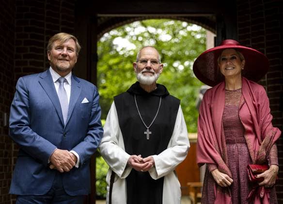 ECHT - King Willem-Alexander and Queen Maxima during a visit to Lilbosch Abbey as part of the regional visit to the municipalities of Maasgouw, Echt-Susteren, Roerdalen, and Roermond. REMKO DE WAAL ANP netherlands out - belgium out  Copyright: xx x558741158x originalFilename: 558741158.jpg
