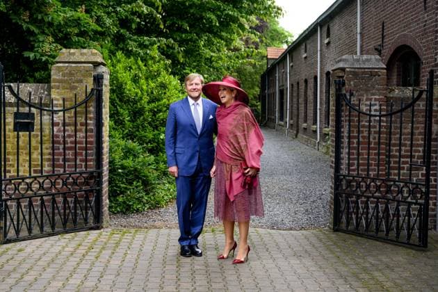 Illikhoven, The Netherlands, 2026-05-19 11:55:47 ILLIKHOVEN, 19-05-2026 King Willem Alexander and Queen Maxima during a regional visit to the municipalities of Maasgouw, Echt-Susteren, Roerdalen, and Roermond. PHOTO: NLBeeld Patrick van Emst In the photo: The Royal Couple visits the village of Illikhoven in the municipality of Echt-Susteren. This is the narrowest part of the Netherlands, where the land is less than five kilometers wide, situated between Belgium and Germany. Here they speak with representatives of the police, a dike guard, and organizations from the border region, among others. Subsequently, the Royal Couple visits Lilbosch Abbey. Credit: NL Beeld Patrick van Emst Copyright: xx x