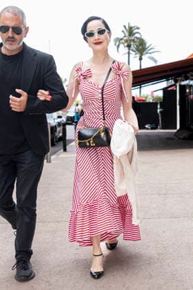 Cannes Dita Von Teese exits Martinez MP Cannes, France- May 19: Dita Von Teese leave the Martinez Hotel during 79th Festival of Cannes, on May 19 2026 in Cannes, France. Photo by Marco Piovanotto Abacapress.com Cannes France  Copyright: xPiovanottoxMarco ABACAx