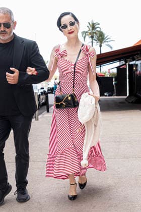 Cannes Dita Von Teese exits Martinez MP Cannes, France- May 19: Dita Von Teese leave the Martinez Hotel during 79th Festival of Cannes, on May 19 2026 in Cannes, France. Photo by Marco Piovanotto Abacapress.com Cannes France  Copyright: xPiovanottoxMarco ABACAx