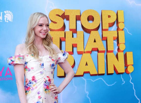 Riki Lindhome attends the Los Angeles premiere of Stop! That Train! at Harmony Gold on Monday, May 18, 2026. Storyline: Two train stewardess BFFs switch from a dull railway to the luxurious Glamazonian Express. During a massive storm, they must work with snooty first-class crew and President Gagwell to prevent disaster in LA.  LAP20260518638 GREGxGRUDT