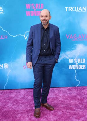 Paul Scheer attends the Los Angeles premiere of Stop! That Train! at Harmony Gold on Monday, May 18, 2026. Storyline: Two train stewardess BFFs switch from a dull railway to the luxurious Glamazonian Express. During a massive storm, they must work with snooty first-class crew and President Gagwell to prevent disaster in LA.  LAP20260518629 GREGxGRUDT