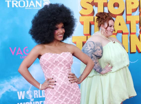 April Kae attends the Los Angeles premiere of Stop! That Train! at Harmony Gold on Monday, May 18, 2026. Storyline: Two train stewardess BFFs switch from a dull railway to the luxurious Glamazonian Express. During a massive storm, they must work with snooty first-class crew and President Gagwell to prevent disaster in LA.  LAP20260518698 GREGxGRUDT