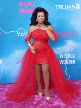 Jujubee attends the Los Angeles premiere of Stop! That Train! at Harmony Gold on Monday, May 18, 2026. Storyline: Two train stewardess BFFs switch from a dull railway to the luxurious Glamazonian Express. During a massive storm, they must work with snooty first-class crew and President Gagwell to prevent disaster in LA.  LAP20260518664 GREGxGRUDT