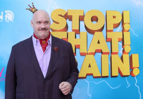 Guy Branum attends the Los Angeles premiere of Stop! That Train! at Harmony Gold on Monday, May 18, 2026. Storyline: Two train stewardess BFFs switch from a dull railway to the luxurious Glamazonian Express. During a massive storm, they must work with snooty first-class crew and President Gagwell to prevent disaster in LA.  LAP20260518738 GREGxGRUDT