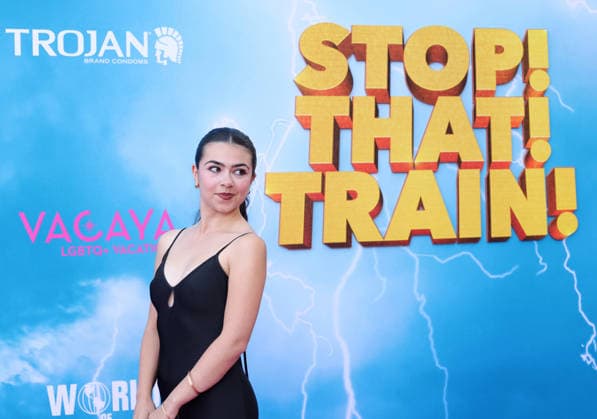 Mahak Hamid attends the Los Angeles premiere of Stop! That Train! at Harmony Gold on Monday, May 18, 2026. Storyline: Two train stewardess BFFs switch from a dull railway to the luxurious Glamazonian Express. During a massive storm, they must work with snooty first-class crew and President Gagwell to prevent disaster in LA.  LAP20260518742 GREGxGRUDT