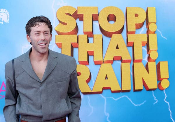 Brett McLaughlin attends the Los Angeles premiere of Stop! That Train! at Harmony Gold on Monday, May 18, 2026. Storyline: Two train stewardess BFFs switch from a dull railway to the luxurious Glamazonian Express. During a massive storm, they must work with snooty first-class crew and President Gagwell to prevent disaster in LA.  LAP20260518746 GREGxGRUDT