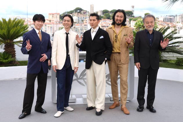 Ryota Miyadate, Masaki Suda, Masahiro Motoki, Munetaka Aoki and Kiyoshi Kurosawa at the photocall for the feature film The Samurai and the Prisoner Kokurojo at the Festival de Cannes 2026 79 Cannes International Film Festival at the Palais des Festivals Cannes, 19 05 2026 Foto:xD.xBedrosianx xFuturexImagex samurai_6542