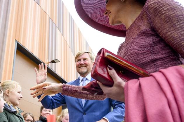 King Willem Alexander and Queen Maxima During Regional Visit - Vlodrop King Willem Alexander and Queen Maxima visit roller coaster manufacturer Vekoma during a regional visit to the municipalities of Maasgouw, Echt-Susteren, Roerdalen, and Roermond in Vlodrop, The Netherlands on May 19, 2026, gaining insight into the design, engineering, and production of attractions. Photo by Patrick van Emst NL Beeld ABACAPRESS.COM Vlodrop Netherlands  Copyright: xBrunoxPress ABACAx