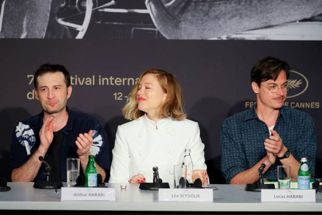 79ème Festival International du Film de Cannes Press conference on the film LInconnue 79th International Film Festival of Cannes Press conference on the film LInconnue 456404 2026 05 19 Seydoux, Léa Harari, Arthur Harari, Lucas  Copyright: xFranckxBoutonnetx xStarfacex STAR_456404_001