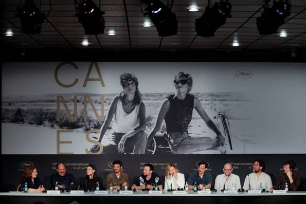 79ème Festival International du Film de Cannes Press conference on the film LInconnue 79th International Film Festival of Cannes Press conference on the film LInconnue 456404 2026 05 19 Seydoux, Léa Harari, Arthur Harari, Lucas Schneider, Niels  Copyright: xFranckxBoutonnetx xStarfacex STAR_456404_005