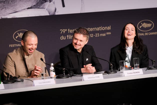 79ème Festival International du Film de Cannes Press conference on the film Fjord 79th Cannes International Film Festival Press conference on the film Fjord 456403 2026 05 19 Stan, Sebastian Reinsve, Renate Mungiu, Cristian  Copyright: xFranckxBoutonnetx xStarfacex STAR_456403_004