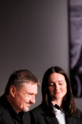 79ème Festival International du Film de Cannes Press conference on the film Fjord 79th Cannes International Film Festival Press conference on the film Fjord 456403 2026 05 19 Reinsve, Renate Mungiu, Cristian  Copyright: xFranckxBoutonnetx xStarfacex STAR_456403_018