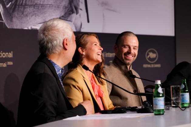 79ème Festival International du Film de Cannes Press conference on the film Fjord 79th Cannes International Film Festival Press conference on the film Fjord 456403 2026 05 19 Carlehed, Lisa Stan, Sebastian  Copyright: xFranckxBoutonnetx xStarfacex STAR_456403_020