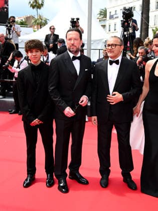 IPA84866251 - Cannes, 79th Cannes Film Festival 2026, Evening 8. Red Carpet Minotaur. Pictured are Dmitriy Mazurov, Andrey Zvyagintsev,  Copyright: xManuelexMangiarottix xPoolxPhotoxEventsx07x 84866251