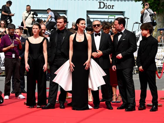 IPA84866232 - Cannes, 79th Cannes Film Festival 2026, Evening 8. Red Carpet Minotaur. Pictured are Varvara Shmykova, Yuriy Zavalnyouk, Iris Lebedeva, Andrey Zvyagintsev, Dmitriy Mazurov  Copyright: xManuelexMangiarottix xPoolxPhotoxEventsx07x 84866232