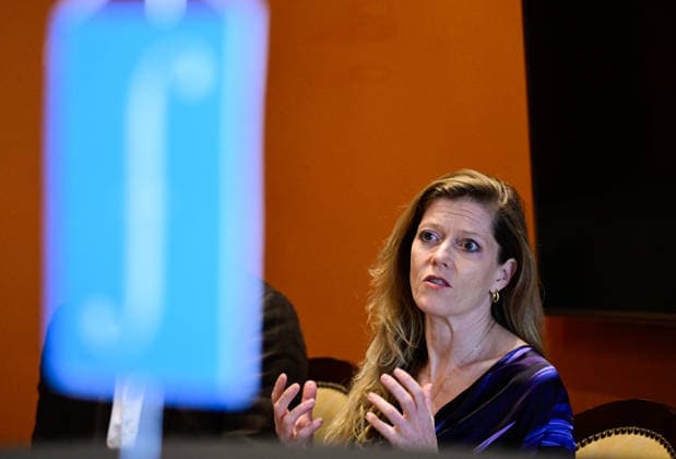 A press conference with Canadian soprano and conductor Barbara Hannigan, artist-in-residence of Prague Spring 2026 festival, in Hotel Mozart, Praha, May 19, 2026. (CTKxPhoto RomanxVondrous) CTKPhotoP2026051906342  CTKPhotoP2026051906342