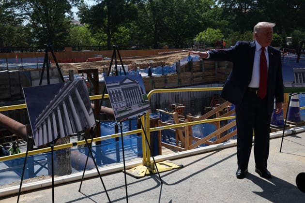 DC: U.S. President Donald Trump Speaks About New East Wing U.S. President Donald Trump speaks to the press about the new East Wing next to the construction site at the White House on May 19, 2026 in Washington, D.C. (Photo by Samuel Corum Pool ABACAPRESS.COM) Washington, DC United States  Copyright: xPool ABACAx
