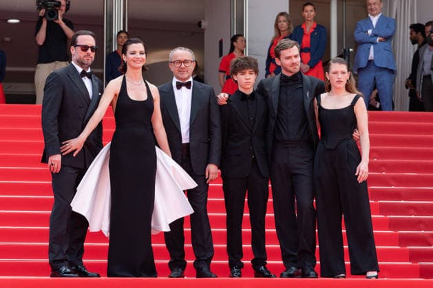 Cannes Minotaur screening NG Varvara Shmykova, Yuriy Zavalnyouk, Iris Lebedeva, Andrey Zvyagintsev, and Dmitriy Mazurov attending the ‘Minotaur’ Screening and Red Carpet at Palais Des Festivals in Cannes, France on May 19 2026 as part of the 79th Cannes Film Festival. Photo by Nicolas Genin ABACAPRESS.COM Cannes France  Copyright: xGeninxNicolas ABACAx