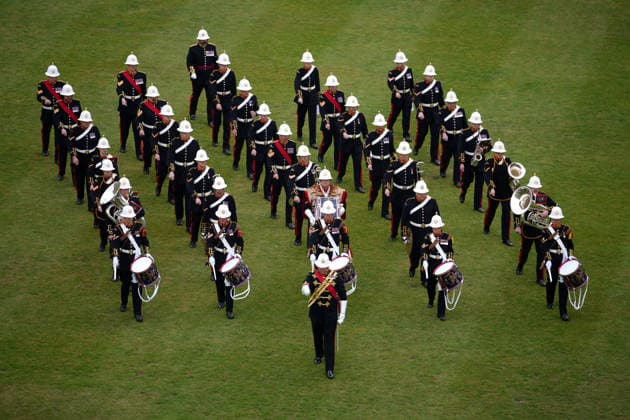 Royal garden party with Princess Anne at Buckingham Palace in London, UK, 19 May 2026 A military marching band lines up for the Not Forgotten Association Annual Garden Party at Buckingham Palace in London, Tuesday, May 19, 2026.(AP Photo Alastair Grant, Pool), Credit:Alastair Grant PA ROTA - B68 Avalon United Kingdom, London  Copyright: xAlastairxGrantx xPAxROTAx-xB68x xAvalonx 1100587689