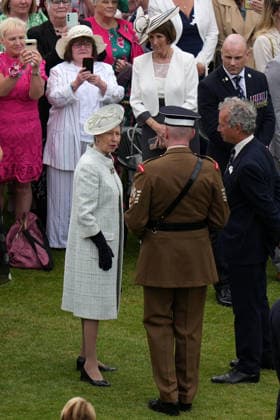 Royal garden party with Princess Anne at Buckingham Palace in London, UK, 19 May 2026 Britain s Princess Anne speaks to guests during the Not Forgotten Association Annual Garden Party at Buckingham Palace in London, Tuesday, May 19, 2026.(AP Photo Alastair Grant, Pool), Credit:Alastair Grant PA ROTA - B68 Avalon United Kingdom, London  Copyright: xAlastairxGrantx xPAxROTAx-xB68x xAvalonx 1100587747