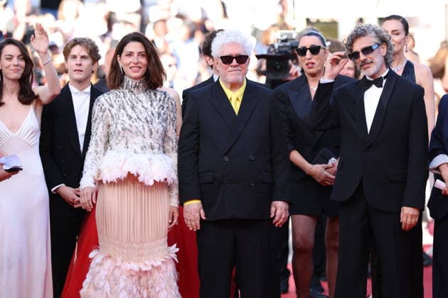 Cannes - Amarga Navidad Red Carpet Victoria Luengo, Leonardo Sbaraglia, Pedro Almodovar, Rossy de Palma, Barbara Lennie and Patrick Criado attending the Amarga Navidad (Bitter Christmas) screening during the 79th annual Cannes Film Festival at Palais des Festivals on May 19, 2026 in Cannes, France. Photo by Jerome Domine ABACAPRESS.COM Cannes France  Copyright: xDominexJerome ABACAx