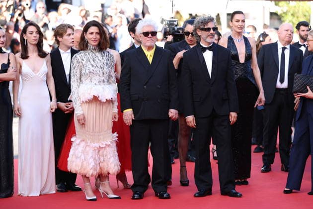 Cannes - Amarga Navidad Red Carpet Victoria Luengo, Leonardo Sbaraglia, Pedro Almodovar, Rossy de Palma, Barbara Lennie and Patrick Criado attending the Amarga Navidad (Bitter Christmas) screening during the 79th annual Cannes Film Festival at Palais des Festivals on May 19, 2026 in Cannes, France. Photo by Jerome Domine ABACAPRESS.COM Cannes France  Copyright: xDominexJerome ABACAx