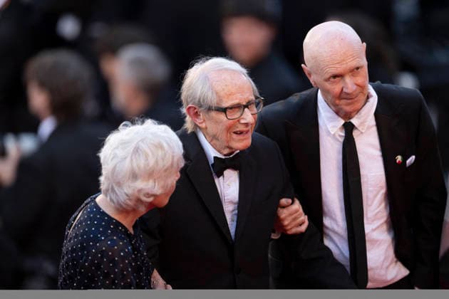 Cannes Amarga Navidad (Bitter Christmas) Red Carpert EB Lesley Ashton, Ken Loach, Jury Member Paul Laverty on the red carpet before the Amarga Navidad (Bitter Christmas) screening during the 79th annual Cannes Film Festival at Palais des Festivals on May 19, 2026 in Cannes, France.Photo by Eliot Blondet ABACAPRESS.COM Cannes France France  Copyright: xBlondetxEliot ABACAx