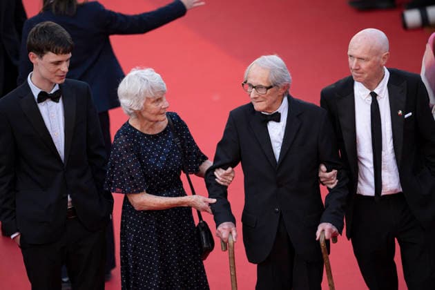 Cannes Amarga Navidad (Bitter Christmas) Red Carpert EB Lesley Ashton, Ken Loach, Jury Member Paul Laverty on the red carpet before the Amarga Navidad (Bitter Christmas) screening during the 79th annual Cannes Film Festival at Palais des Festivals on May 19, 2026 in Cannes, France.Photo by Eliot Blondet ABACAPRESS.COM Cannes France France  Copyright: xBlondetxEliot ABACAx
