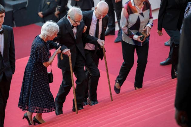 Cannes Amarga Navidad (Bitter Christmas) Red Carpert EB Lesley Ashton, Ken Loach, Jury Member Paul Laverty on the red carpet before the Amarga Navidad (Bitter Christmas) screening during the 79th annual Cannes Film Festival at Palais des Festivals on May 19, 2026 in Cannes, France.Photo by Eliot Blondet ABACAPRESS.COM Cannes France France  Copyright: xBlondetxEliot ABACAx
