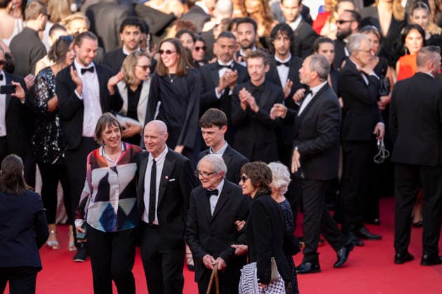Cannes Amarga Navidad (Bitter Christmas) Red Carpert EB Lesley Ashton, Ken Loach, Jury Member Paul Laverty on the red carpet before the Amarga Navidad (Bitter Christmas) screening during the 79th annual Cannes Film Festival at Palais des Festivals on May 19, 2026 in Cannes, France.Photo by Eliot Blondet ABACAPRESS.COM Cannes France France  Copyright: xBlondetxEliot ABACAx