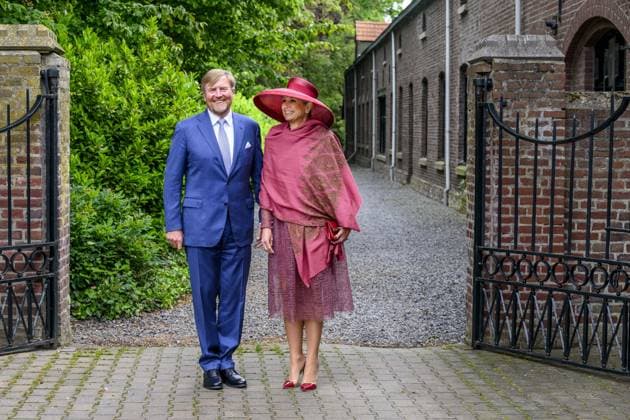 Illikhoven, The Netherlands, 2026-05-19 11:55:17 ILLIKHOVEN, 19-05-2026 King Willem Alexander and Queen Maxima during a regional visit to the municipalities of Maasgouw, Echt-Susteren, Roerdalen, and Roermond. PHOTO: NLBeeld Patrick van Emst In the photo: The Royal Couple visits the village of Illikhoven in the municipality of Echt-Susteren. This is the narrowest part of the Netherlands, where the land is less than five kilometers wide, situated between Belgium and Germany. Here they speak with representatives of the police, a dike guard, and organizations from the border region, among others. Subsequently, the Royal Couple visits Lilbosch Abbey. Credit: NL Beeld Patrick van Emst Copyright: xx x