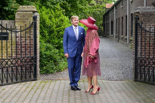 Illikhoven, The Netherlands, 2026-05-19 11:55:44 ILLIKHOVEN, 19-05-2026 King Willem Alexander and Queen Maxima during a regional visit to the municipalities of Maasgouw, Echt-Susteren, Roerdalen, and Roermond. PHOTO: NLBeeld Patrick van Emst In the photo: The Royal Couple visits the village of Illikhoven in the municipality of Echt-Susteren. This is the narrowest part of the Netherlands, where the land is less than five kilometers wide, situated between Belgium and Germany. Here they speak with representatives of the police, a dike guard, and organizations from the border region, among others. Subsequently, the Royal Couple visits Lilbosch Abbey. Credit: NL Beeld Patrick van Emst Copyright: xx x