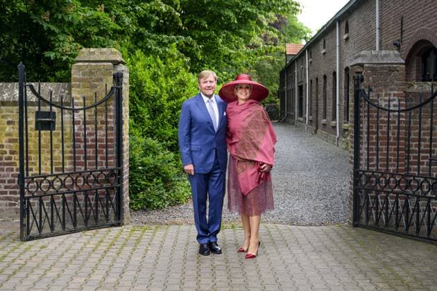 Illikhoven, The Netherlands, 2026-05-19 11:55:49 ILLIKHOVEN, 19-05-2026 King Willem Alexander and Queen Maxima during a regional visit to the municipalities of Maasgouw, Echt-Susteren, Roerdalen, and Roermond. PHOTO: NLBeeld Patrick van Emst In the photo: The Royal Couple visits the village of Illikhoven in the municipality of Echt-Susteren. This is the narrowest part of the Netherlands, where the land is less than five kilometers wide, situated between Belgium and Germany. Here they speak with representatives of the police, a dike guard, and organizations from the border region, among others. Subsequently, the Royal Couple visits Lilbosch Abbey. Credit: NL Beeld Patrick van Emst Copyright: xx x