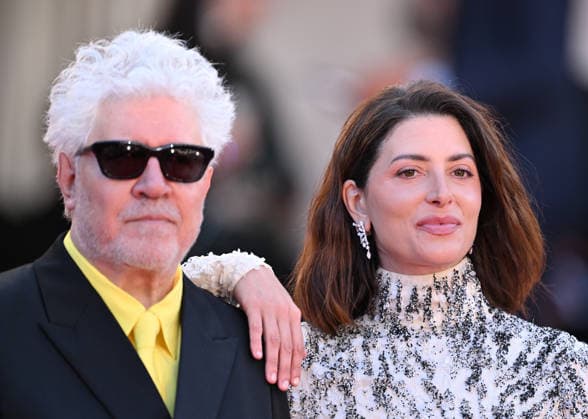 79th Cannes Film Festival: Amarga Navidad (Bitter Christmas) screening CANNES, FRANCE - MAY 19: Spanish film director Pedro Almodovar (L) and Spanish actress Barbara Lennie (R) arrive for the screening of the film Amarga Navidad (Bitter Christmas) at the 79th edition of the Cannes Film Festival in Cannes, France on May 19, 2026. Mustafa Yalcin Anadolu Cannes France. Editorial use only. Please get in touch for any other usage.  Copyright: x2026xAnadoluxMustafaxYalcinx