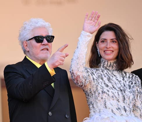 79th Cannes Film Festival: Amarga Navidad (Bitter Christmas) screening CANNES, FRANCE - MAY 19: Spanish film director Pedro Almodovar (L) and Spanish actress Barbara Lennie (R) arrive for the screening of the film Amarga Navidad (Bitter Christmas) at the 79th edition of the Cannes Film Festival in Cannes, France on May 19, 2026. Mustafa Yalcin Anadolu Cannes France. Editorial use only. Please get in touch for any other usage.  Copyright: x2026xAnadoluxMustafaxYalcinx