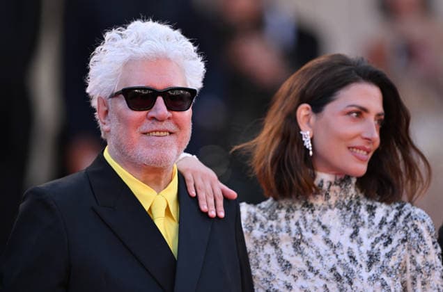79th Cannes Film Festival: Amarga Navidad (Bitter Christmas) screening CANNES, FRANCE - MAY 19: Spanish film director Pedro Almodovar (L) and Spanish actress Barbara Lennie (R) arrive for the screening of the film Amarga Navidad (Bitter Christmas) at the 79th edition of the Cannes Film Festival in Cannes, France on May 19, 2026. Mustafa Yalcin Anadolu Cannes France. Editorial use only. Please get in touch for any other usage.  Copyright: x2026xAnadoluxMustafaxYalcinx