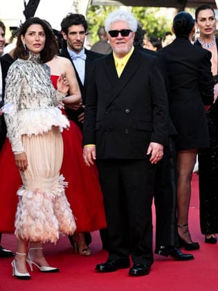 IPA84873515 - Cannes, 79th Cannes Film Festival 2025 - evening 8. red carpet of AMARGA NAVIDAD. In the photo Pedro Almodovar, Barbara Lennie  Copyright: xSimonexComix xPoolxPhotoxEventsx07x 84873515